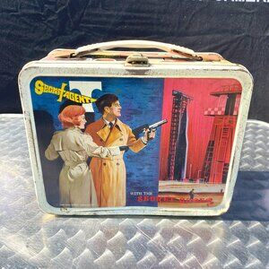 Vintage 1968 Secret Agent Themed Metal Lunch Box by King Seeley Thermos Co.